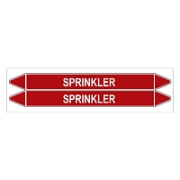 Značení potrubí, sprinkler,2 ks, 450 × 52 mm